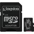 Kingston Technology Canvas Select 256 Gb Micsdxc Plus 100r A1 C10-kort + Adp 256gb Microsdxc Uhs-i