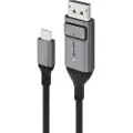 Alogic Ultra 2m. Displayport Usb C Grå, Sort
