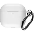 24hShop Silikoneetui med karabinhage til Airpods 4 - Hvid