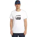 G-Star G-Startil mænd. D26041-C506-110 Finger Print Burger T-shirt hvid (XL), Casual, Korte ærmer, Økologisk bomuld, Bæredygtig