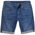 G-Star G-Startil mænd. D10481-8968-071 Shorts 3301 Slim Denim blå (33), Casual, Bæredygtig, Genbrugsbomuld