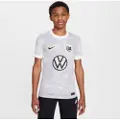 Nike Kortærmet Vfl Wolfsburg 2025/26 Stadium Away Nike Dri-FIT Replica-fodboldtrøje til større børn - hvid