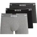Hugo Boss BOSStil mænd. 50475274 Pakke med 3 boksershorts grå, sort (L), Afslappet, Bomuld