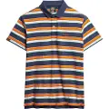 Superdry Superdrytil mænd. M1110424A Let, strikket poloshirt med marineblå striber (L), Casual, Bomuld, Korte ærmer