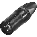 Neutrik NC3MXX-B 3-Pole Male XLR Connector Black