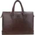 Cirafon Milano Taske 15.6" Ægte Læder Brun