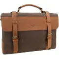 Cirafon Old Stratford Taske 15.6" Kanvas, Læder Brun