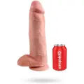 King Cock 12 stor dildo med kugler (30 cm) - naturlig