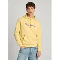 Pepe Jeans Pepe Jeanstil mænd. PM582695 Sweatshirt Saul gul (XXL), Casual, Økologisk bomuld, Bæredygtig