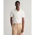 Gant Ganttil mænd. 2210 Pique polo shirt Regular Fit Shield hvid (XS), Casual, Bomuld, Klassisk, Korte ærmer