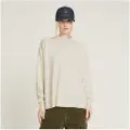 G-Star G-Startil kvinder. D23795-C812-G076 Moto Logo XXL Mock-jumper i beige (XS), Casual, Økologisk bomuld, Bæredygtig