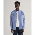 Gant Ganttil mænd. 3000120 Vichy blå ternet poplin Regular Fit-skjorte (XS), Casual, Bomuld, Klassisk, Lange ærmer