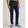 Gant Ganttil mænd. 1505220 Slim Fit Tech Prep navy chino-bukser (33/36), Casual, Bomuld, Økologisk bomuld
