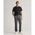 Gant Ganttil mænd. 1505221 Slim fit grå twill-chino-bukser (38/32), Casual, Bomuld