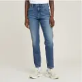 G-Star G-Startil kvinder. D23959-D503-G834 Jeans Viktoria Høj Lige blå (25/32), Casual, Bomuld, Denim
