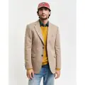 Gant Ganttil mænd. 7706297 Slim Fit Suit Blazer med sildebensmønster beige (60), Casual, Bomuld