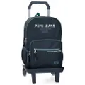 Pepe Jeans Pepe Jeansunisex til børn. 69122T1 Edmon 40 cm to-rums rygsæk med marine trolley (OSFA), Casual, Polyester, Blå, børnetøj