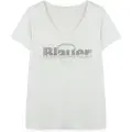 Blauer Blauertil kvinder. 24SBLDH02335 Glitter Degradé T-shirt hvid (M), Casual, Bomuld, Korte ærmer