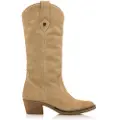Mtng MTNGtil kvinder. 59716 Beige Teo læderstøvler (37), 3-5 cm, Lynlås, Casual