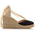 Mustang MTNGtil kvinder. 51995 Louisa sorte sandaler -Hælhøjde 7 cm (36), Stof, 5-8 cm, Blonder, Casual