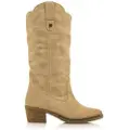 Mtng MTNGtil kvinder. 53723 Teo beige læderstøvler - Hælhøjde 5 cm (41), 3-5 cm, Lynlås, Casual