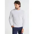 Victorio & Lucchino Victorio & Lucchino, V&Ltil mænd. 660087109 Hætteløs sweatshirt med hvidt logoprint (XL), Casual, Bomuld, Lange ærmer