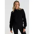 Victorio & Lucchino Victorio & Lucchino, V&Ltil kvinder. 350028050 Strikket pullover med sorte bogstavformede bodoques (XS), Casual, Bomuld, Lange ærmer