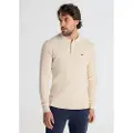 Victorio & Lucchino Victorio & Lucchino, V&Ltil mænd. 630227122 Beige kabelstrikket poloshirt (XL), Casual, Bomuld, Lange ærmer