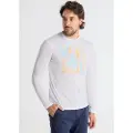 Victorio & Lucchino Victorio & Lucchino, V&Ltil mænd. 650247133 Langærmet T-shirt med hvid grafik på brystet (XXL), Casual, Bomuld, Lange ærmer