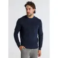 Victorio & Lucchino Victorio & Lucchino, V&Ltil mænd. 660087109 Hætteløs sweatshirt med logoprint navy (M), Casual, Bomuld, Lange ærmer, Blå