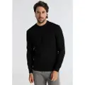 Victorio & Lucchino Victorio & Lucchino, V&Ltil mænd. 660227141 Labyrinth relief sweatshirt sort (L), Casual, Bomuld, Lange ærmer
