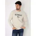 Bendorff Bendorfftil mænd. 860435424 Hætteløs sweatshirt med grafisk grå boxkrave (S), Casual, Bomuld