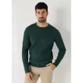 Bendorff Bendorfftil mænd. 870505427 Flettet ribtrøje med grøn boxkrave (XL), Casual, Bomuld