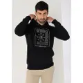 Bendorff Bendorfftil mænd. 860315403 Raglanærmet sweatshirt med hætte, grafisk paisley, sort (3XL), Casual, Bomuld