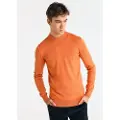 Bendorff Bendorfftil mænd. 870225164 Basic strikket trøje med orange Perkins-krave (XXL), Casual, Bomuld, Lange ærmer