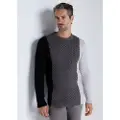 Bendorff Bendorfftil mænd. 870305267 BENDORFF - Flerfarvet strikket trøje med sort bokskrave (L), Casual, Bomuld, Lange ærmer