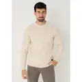 Bendorff Bendorfftil mænd. 870435391 Beige gitterstrikket trøje (M), Casual, Bomuld, Lange ærmer