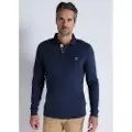 Bendorff Bendorfftil mænd. 830285125 BENDORFF - Basic langærmet poloshirt navy (L), Casual, Bomuld, Klassisk, Lange ærmer, Blå