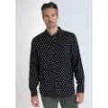 Bendorff Bendorfftil mænd. 840395273 Langærmet skjorte med sort minitryk (XL), Casual, Viscose, Lange ærmer