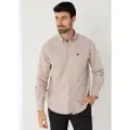 Bendorff Bendorfftil mænd. 840225230 Casual oxford-skjorte med lange ærmer og lommer i beige (M), Bomuld