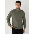 Bendorff Bendorfftil mænd. 870585465 Perkins Sweater Texture grå (M), Casual, Bomuld, Lange ærmer
