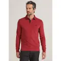 Bendorff Bendorfftil mænd. 830285125 Basic langærmet poloshirt rød (S), Casual, Rødbrun, Bomuld, Lange ærmer