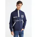 Bendorff Bendorfftil mænd. 860425422 Navy sweatshirt med lynlås (XL), Casual, Bomuld, Lange ærmer, Blå
