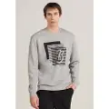 Bendorff Bendorfftil mænd. 860225276 Grafisk grå sweatshirt med rund hals (M), Casual, Bomuld, Lange ærmer