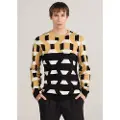 Bendorff Bendorfftil mænd. 870315268 Trøje med kasseformet hals og geometriske motiver (XXL), Brun, Casual, Bomuld, Lange ærmer