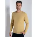 Bendorff Bendorfftil mænd. 870205164 Sennepsfarvet basic trøje med boxkrave (L), Casual, Bomuld, Lange ærmer, Sennepsgul