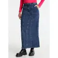 LOIS Jeans Lois Jeanstil kvinder. 411502576 Blå midi-denimnederdel (26), Casual, Bomuld
