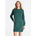 LOIS Jeans Lois Jeanstil kvinder. 448202655 Grøn kort sweatshirt-kjole (XS), Casual, Bomuld, Lange ærmer