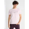 LOIS Jeans Lois Jeanstil mænd. 157823916 Kortærmet t-shirt med pink præget grafik (XXL), Casual, Bomuld, Korte ærmer