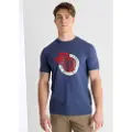LOIS Jeans Lois Jeanstil mænd. 157903962 Kortærmet T-shirt med blå, tricolore grafik (3XL), Casual, Bomuld, Korte ærmer